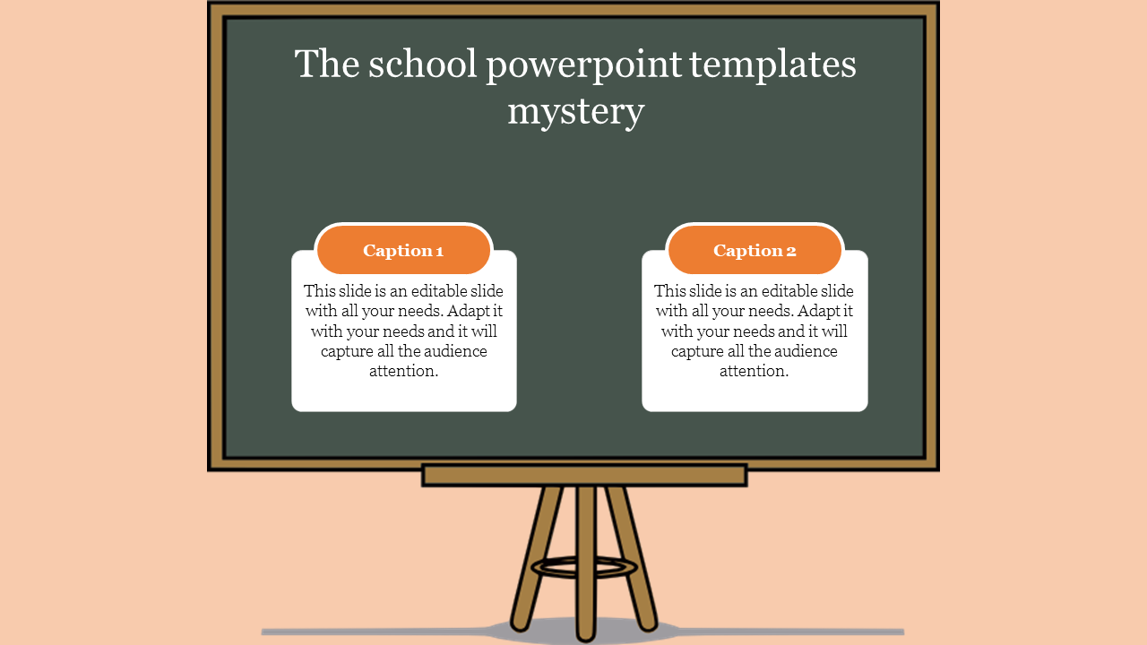 Our Predesigned School PowerPoint Templates With Two Node